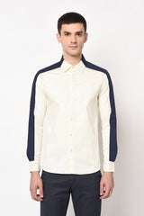 QURSH-SLEEVE COLOUR BLOCKED SHIRT