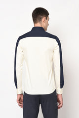 QURSH-SLEEVE COLOUR BLOCKED SHIRT